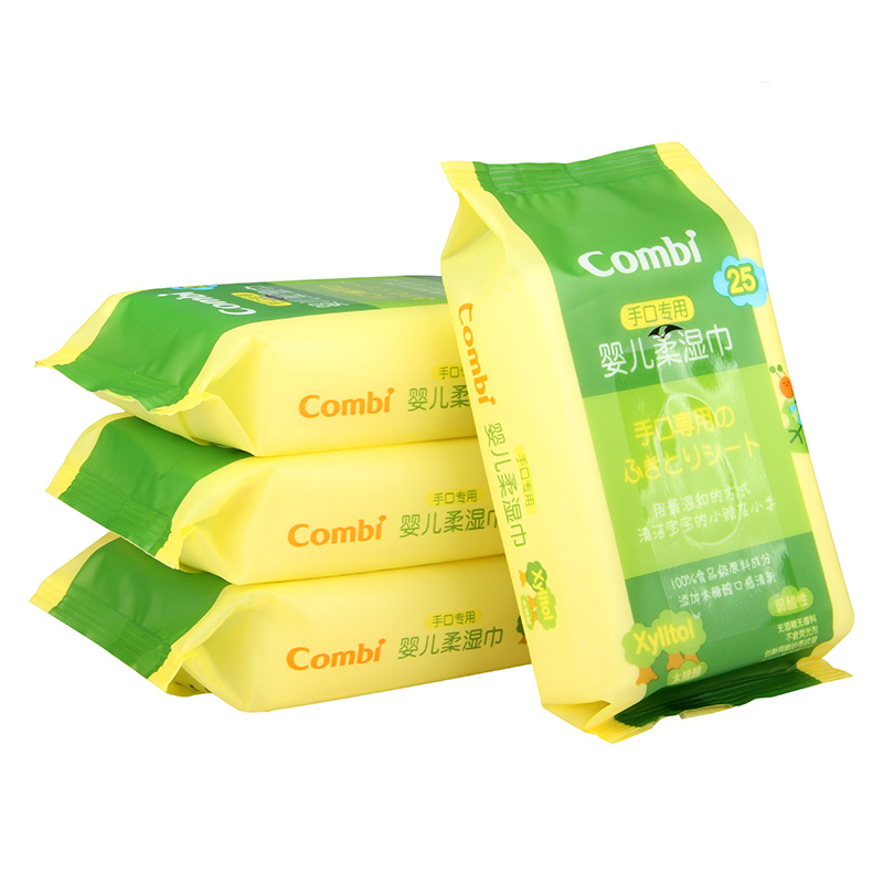 【天猫超市】Combi/康贝宝宝手口湿巾婴儿口手专用湿巾25抽*48109