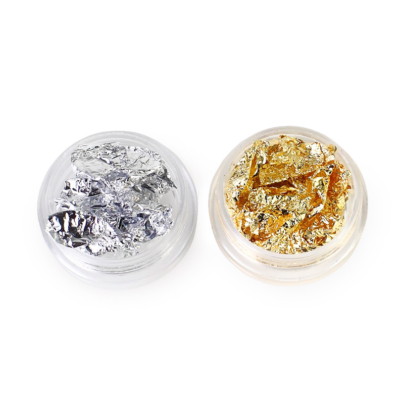 KaSi美甲装饰 金箔银箔点缀装饰贴纸 水晶光疗甲常备工具