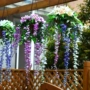 Hoa lily nhân tạo, hoa wisteria, giỏ hoa đậu, bộ treo hoa, hoa lụa, trang trí hoa giả, phòng khách trong nhà và ngoài trời - Hoa nhân tạo / Cây / Trái cây hoa lan giả