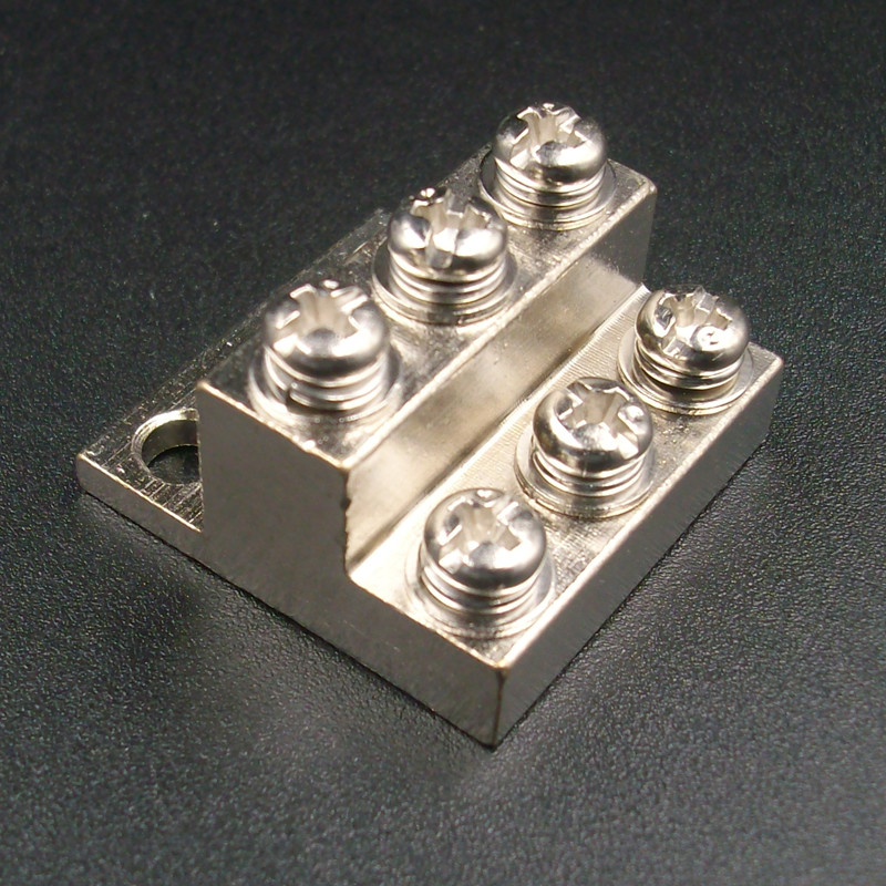 JDG ground row A-2 double-layer ground terminal M4-6-position ground copper row A type 3 3 ground row copper block
