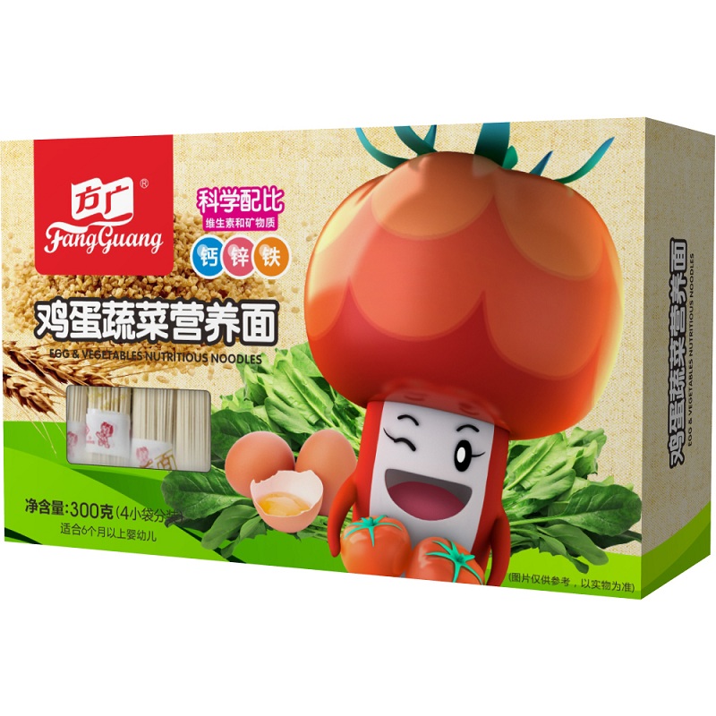 婴儿辅食/方广宝宝面条 鸡蛋蔬菜营养面 300g