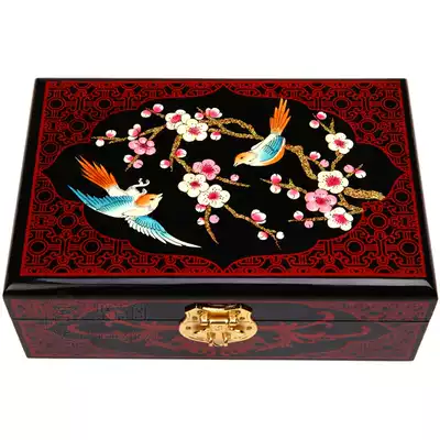 Lacquer jewelry box Chinese jewelry box Chinese gift wooden cosmetic box jewelry box wedding gift