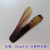 Custom natural black water horn medicine spoon Horn medicine single head horn spoon orthopedic medicine spoon African horn