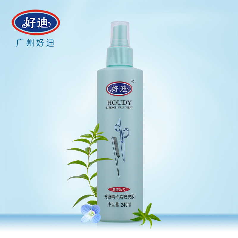 好迪精华素喷发胶240ml清爽活力 强力定型 清爽发丝 特硬 正品