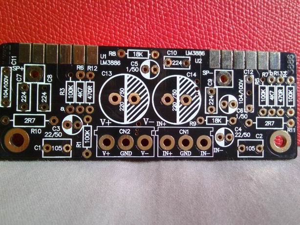 LM3886TF a piece of the LM3886TF power amplifier board