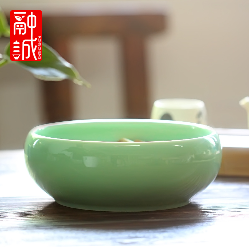 Melts if 8 inch celadon tea to wash to the ceramic tea set large writing brush washer wash water jar tea accessories cup bowl