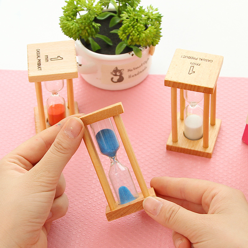 Creative Mini Solid Wood 1 3 5 min Kid Toy Toothbrushing Bubble Coffee Hourglass Timer Girl Swing