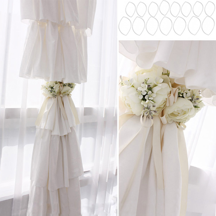 Curtain Strap Simulation Flower Clip Accessories Tie Rope Eurostyle Tie Lace decorative curtains Decorative Curtains Lace yarn Veil Cord