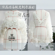 Handmade high-end custom luxury crystal dress Wedding special shawl cloak white