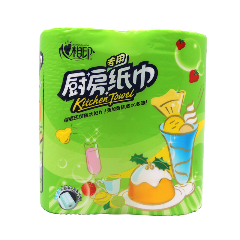 心相印厨房用纸料理纸巾吸油纸吸水纸2卷装餐巾纸 一提