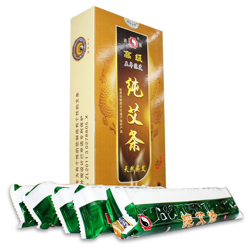 汉医蕲艾柱五年陈艾纯艾灸条艾灸棒艾炙条南阳艾条艾草条柱