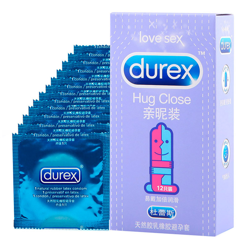 杜蕾斯亲昵装避孕套12只装安全套 男用情趣保险套durex超薄g点套