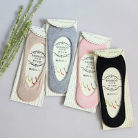 Quần tất nữ bằng vải cotton vô hình có miệng nông thấp để giúp đôi tất nữ không bị trượt silicone không bị đổ mồ hôi bốn mùa tất dài