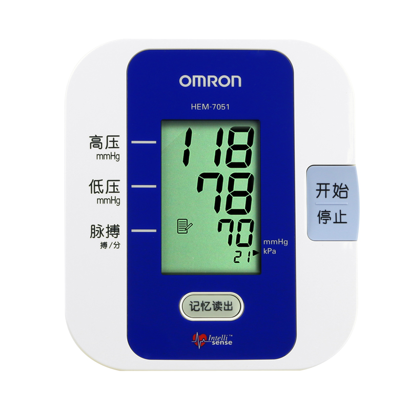 欧姆龙电子血压计仪HEM-7051 全自动家用上臂式智能血压测量仪