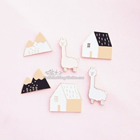 Mới dễ thương áo thun kim loại huy hiệu phim hoạt hình con thú cỏ bùn ngựa alpaca trâm túi thời trang DIY phụ kiện huy hiệu cài áo cao cấp