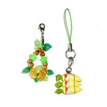 Japanese SanrioHello Kitty autumn taste feel mobile phone rope bag pendant Keychain (big root)