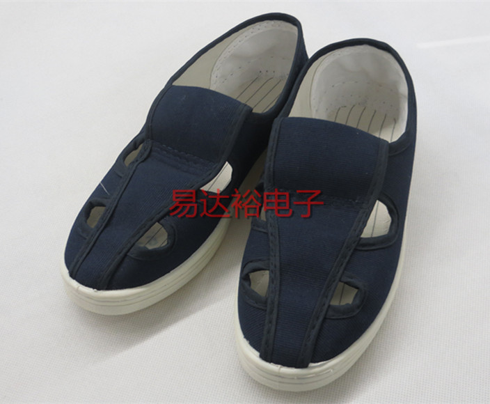 Seconds Kill Quality Antistatic Shoes Antistatic Four Holes Shoes Dust-free Shoes Four Eyes Working Shoes Shoes Blue white