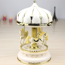 Merry-go-round music box Music Box Music Box girls diy assembly girl creative childrens June 1 birthday gift box
