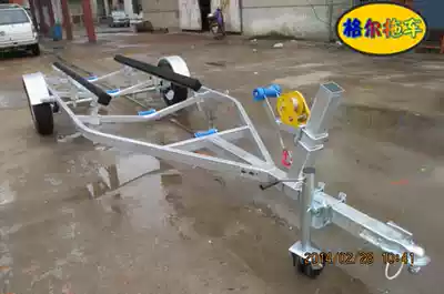 Yacht speedboat cart anticorrosive wood outsourcing flannel sliders support frame integral hot-dip galvanized