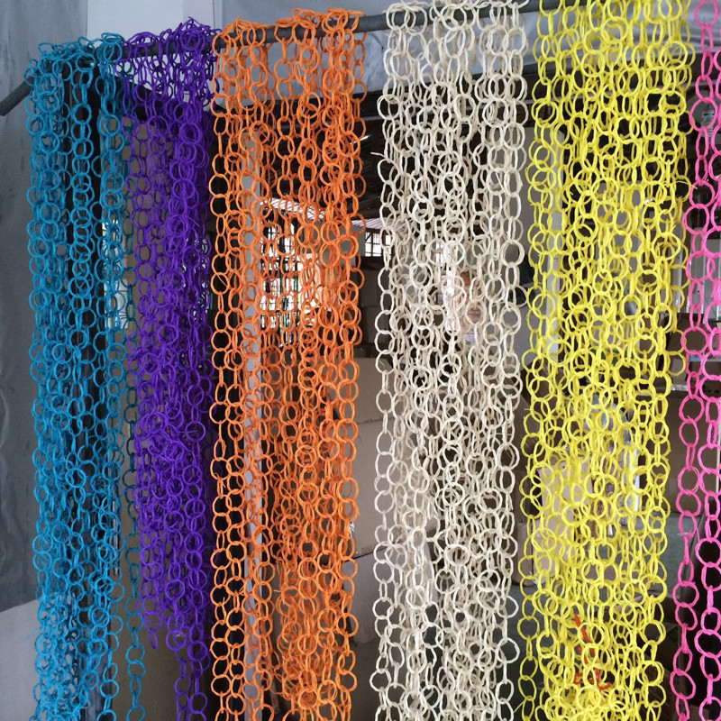 Kindergarten creative door curtain hanging decoration Hanging environment decoration area partition Hand-woven sweater Seal carving famous wooden handle