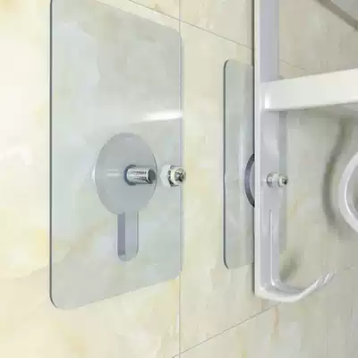Tile seamless nail-free hook rack Towel rack Punch-free screw rack screw Paste adhesive screw