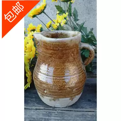 Yunnan Dali Bai nationality characteristic handmade clay pottery jar, single ear roasted tea jar, home flower arrangement, traditional road Cup