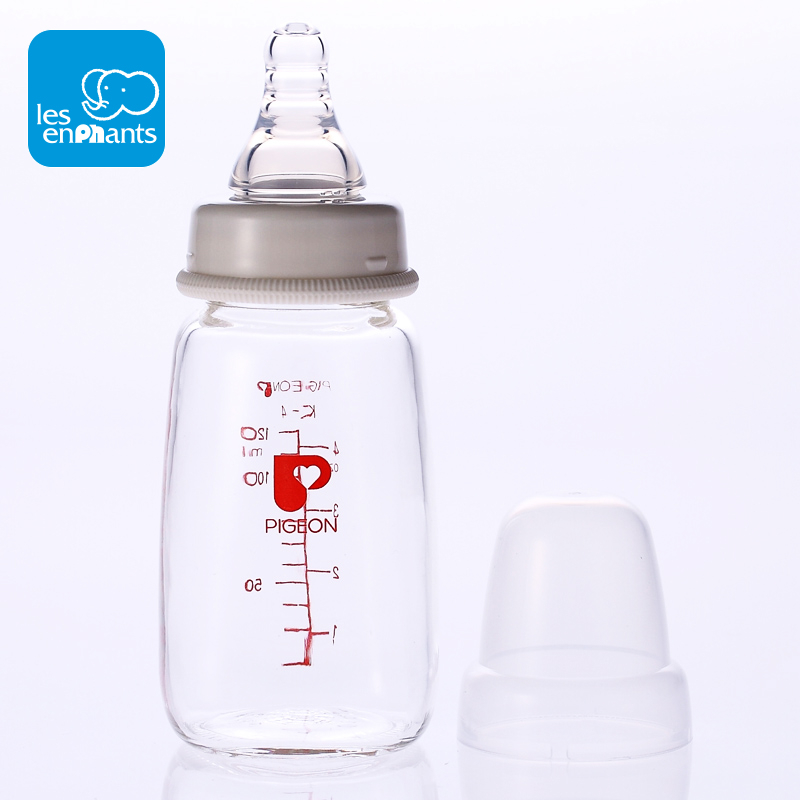 Pigeon/贝亲 标准口径玻璃奶瓶 婴儿奶瓶120ml AA87