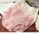 Cotton cổ điển màu rắn eo cao tóm tắt ren Quần nữ sợi bông thoải mái kích thước lớn DK95 quan lot cho người béo Tam giác