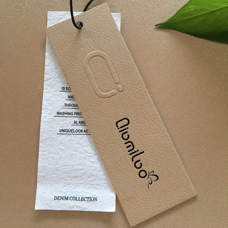Hangtag printing and customization of women's clothing trademark design special paper tag tag