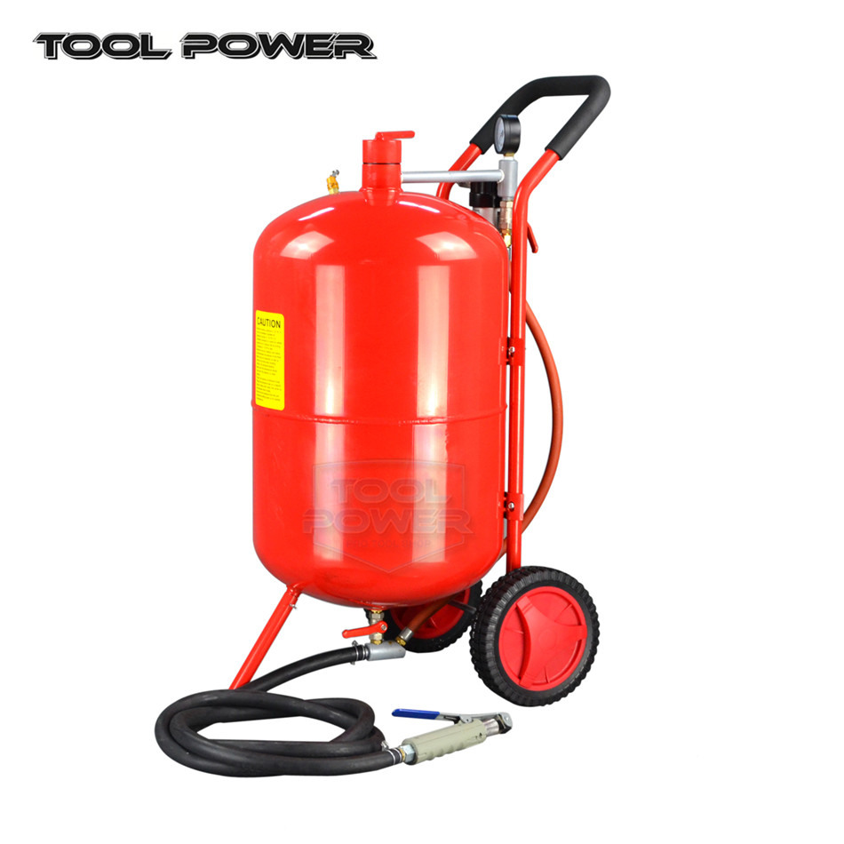 11217 Rust Removal Desolation To Impurity Surface Cleaning Equipment 20 Gallons Removable Tank Barrel Type Sandblasting Machine