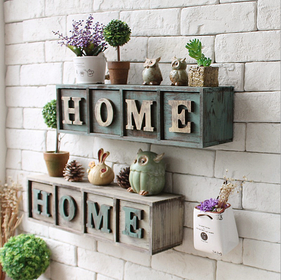 Retro doing old HOME Drawer wall wall-hanging wall decoration First decorated box Café shop Decorative Pendulum Interior Decoration