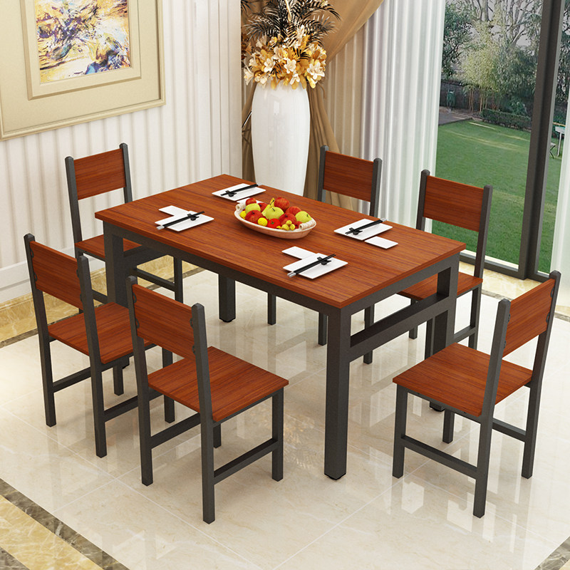 Modern household small-sized dining table and chair combination simple snack bar canteen restaurant noodle restaurant restaurant fast table customization