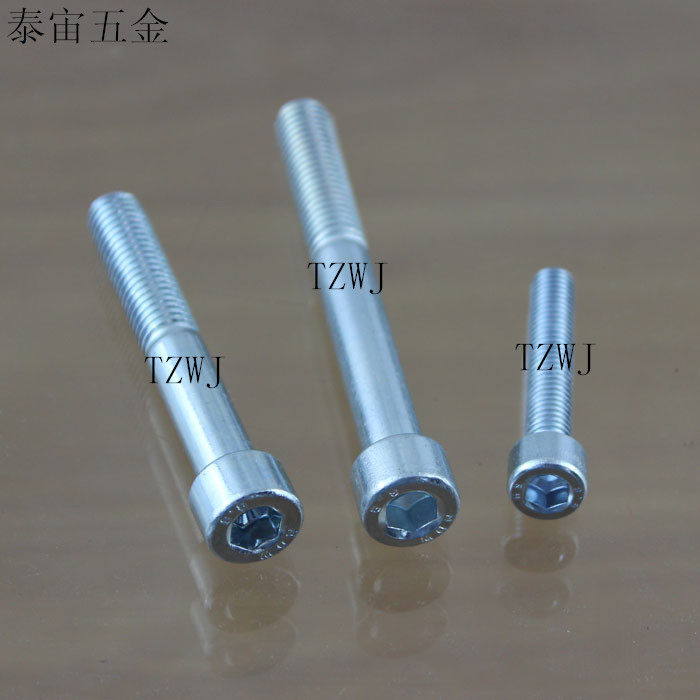 8 8 Class M6 galvanized high-intensity public cup head inner hexagonal screw round column head half full tooth bolt GB70-76