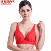 Authentic Pearl Đồ lót Mickey Slim Bra Bra C Cup Full Cup Kích thước lớn Đồ lót Bra Thin 10321