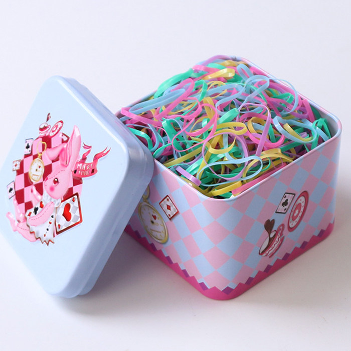 Color small leather gluten children hair accessories Hair Black Leather Fascia Korea doesn't hurt and a one-time strong pull keeps a hair ring