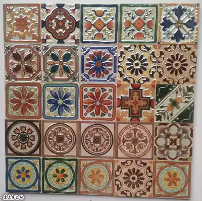 9 * 9cm ceramic tile horn flower electric corner flower background wall 90mm electric light square flower