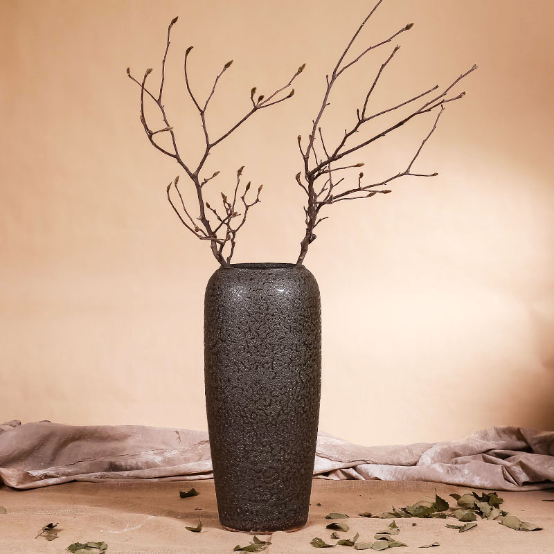 Coarse clay pottery dated ceramic vase of large sitting room, dining - room club indoor and is suing garden furnishing articles