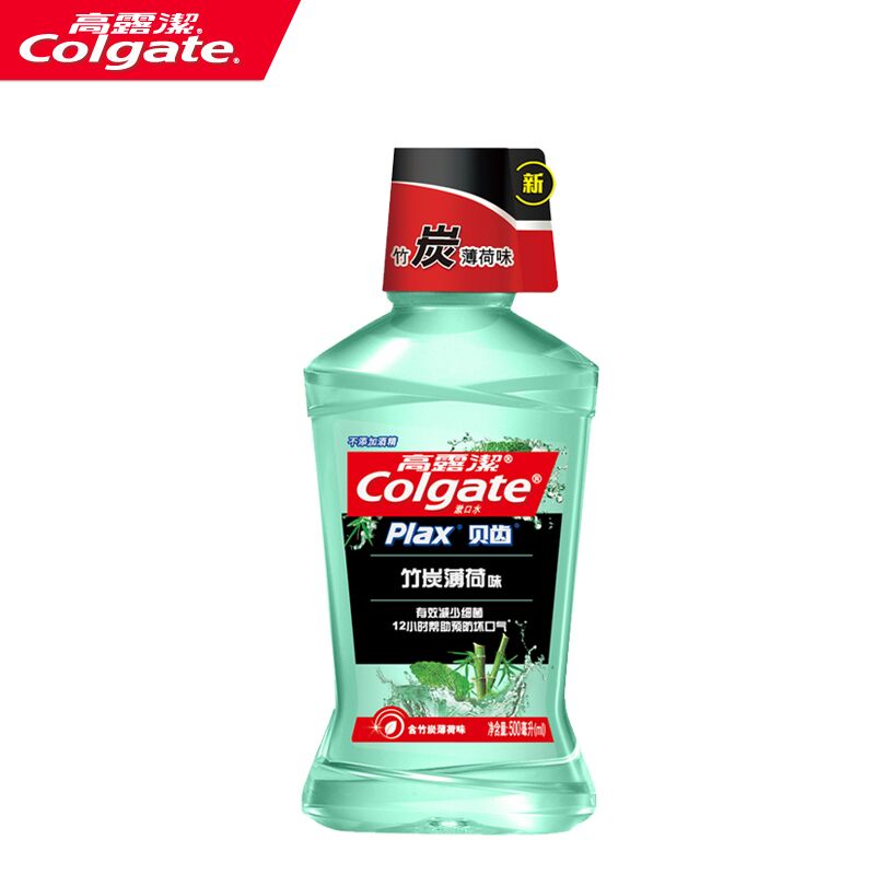 高露洁贝齿漱口水 竹炭薄荷500ml*1瓶抑菌 去火 去口气