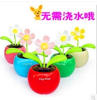 Creative car ornaments car interior accessories car perfume ornaments cute big white sunflower shaking his head doll