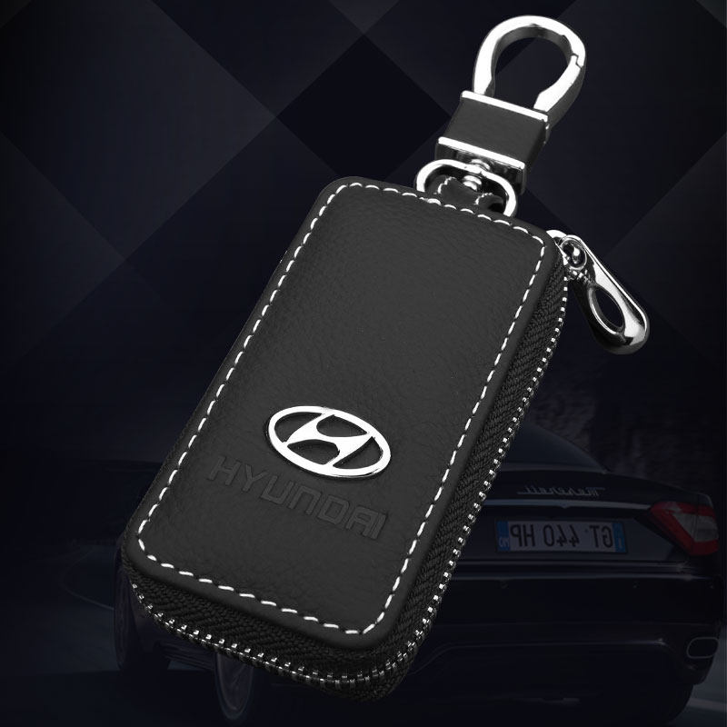 现代ix35名图索纳塔途胜新胜达专车专用款汽车真皮钥匙包真皮 套