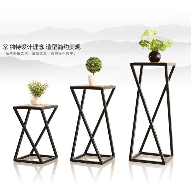 New Chinese-style solid wood flower stand balcony living room indoor home multi-layer floor-to-ceiling modern minimalist hanging orchid shelf