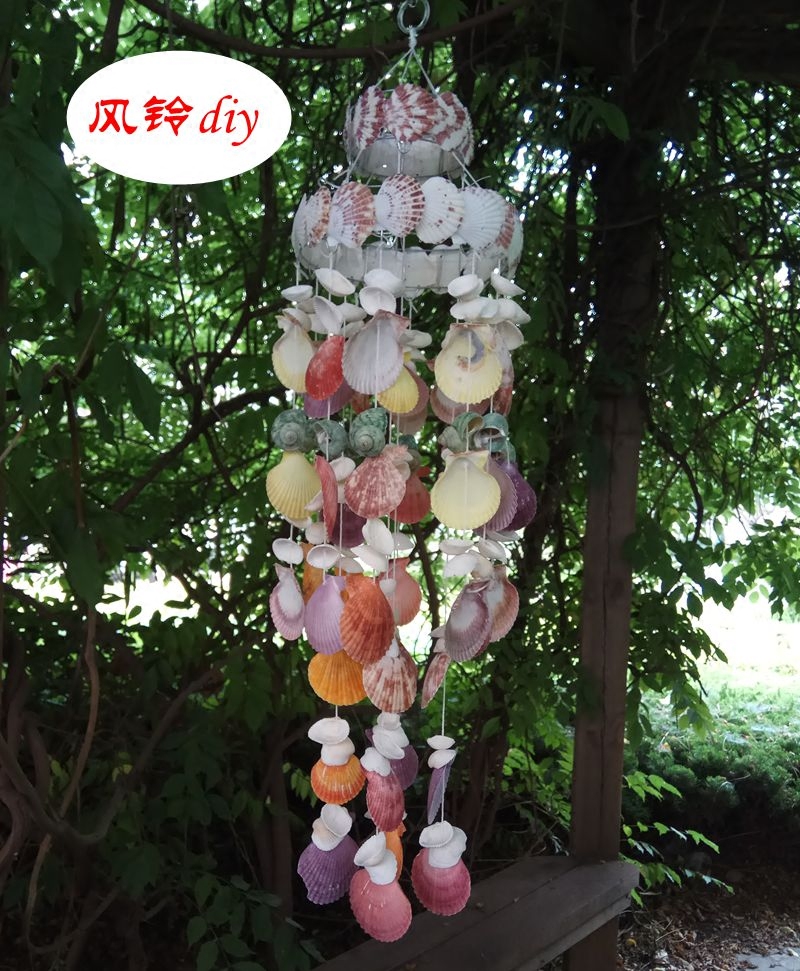 Natural shell wind chimes ornaments Mediterranean style Home decoration Birthday gifts Shell conch craft gift decoration