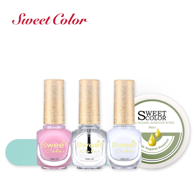 Sweet Colo指甲油五件套装 超值护理护甲油功能油全套热卖洗甲水