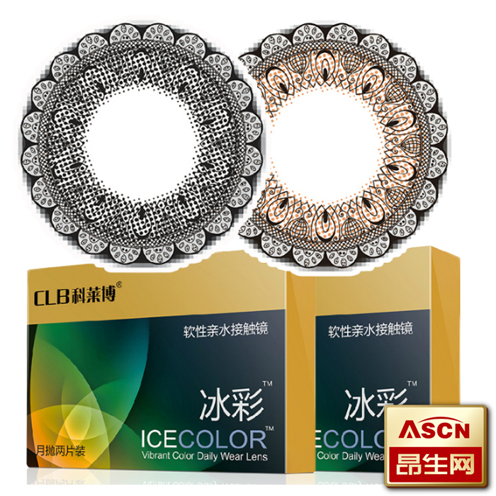 买2送二科莱博美瞳 大直径混血彩色大美目隐形眼镜冰彩月抛2片TF