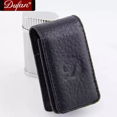 Genuine dufan dufan creative gas lighter special leather narrow machine version leather case accessories counter customization