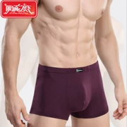 Quần short boxer nam U lồi sợi tre boxer size lớn mid-eo eo quần short size lớn hơn cotton modal gợi cảm