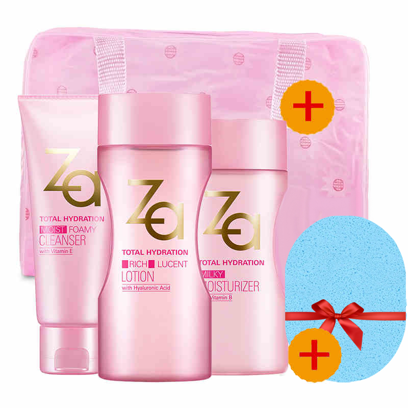 Za/姬芮化妆品套装专柜正品多元水活洗面奶女 补水保湿乳液爽肤水