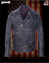 Schott NYC Chinas total generation of American origin 27-inch cable-stayed thickened cowhide motorcycle jacket#PER22