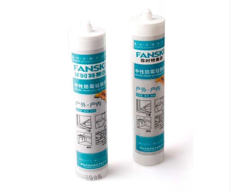 Filet glass glue FQ001 outdoor neutral mildew-proof silicone rubber all-round king glass glue porcelain white transparent