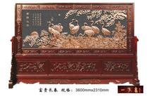 Red Wood Screen Rich Changchun) Red Copper Reliefs for the Business Hall Screen Opening Gift